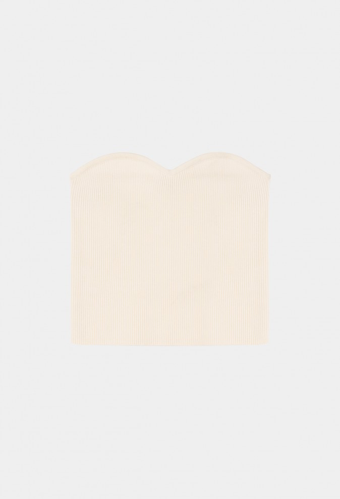 BUSTIER KNIT TOP
