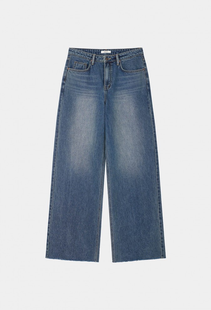 RAW HEM WIDE DENIM