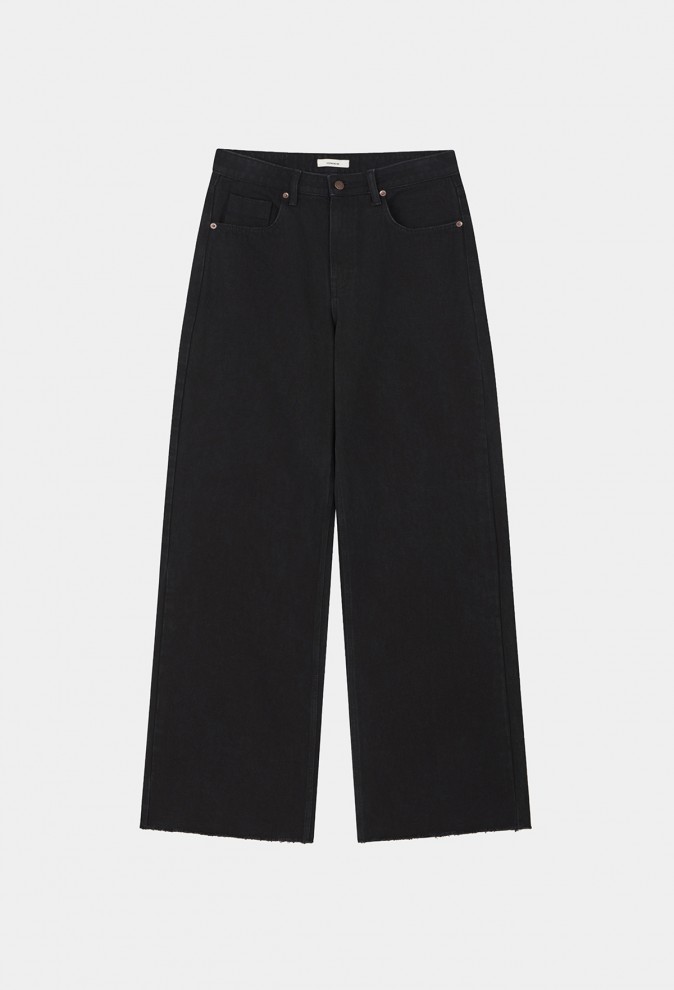 RAW HEM WIDE DENIM 