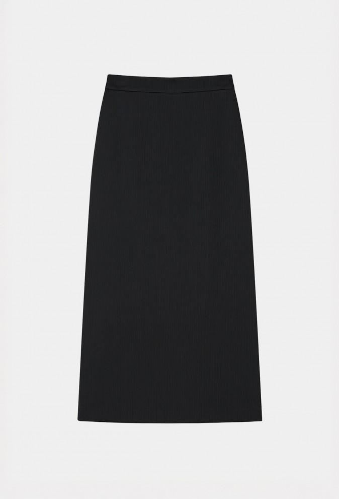 CRINKLE MIDI SKIRT