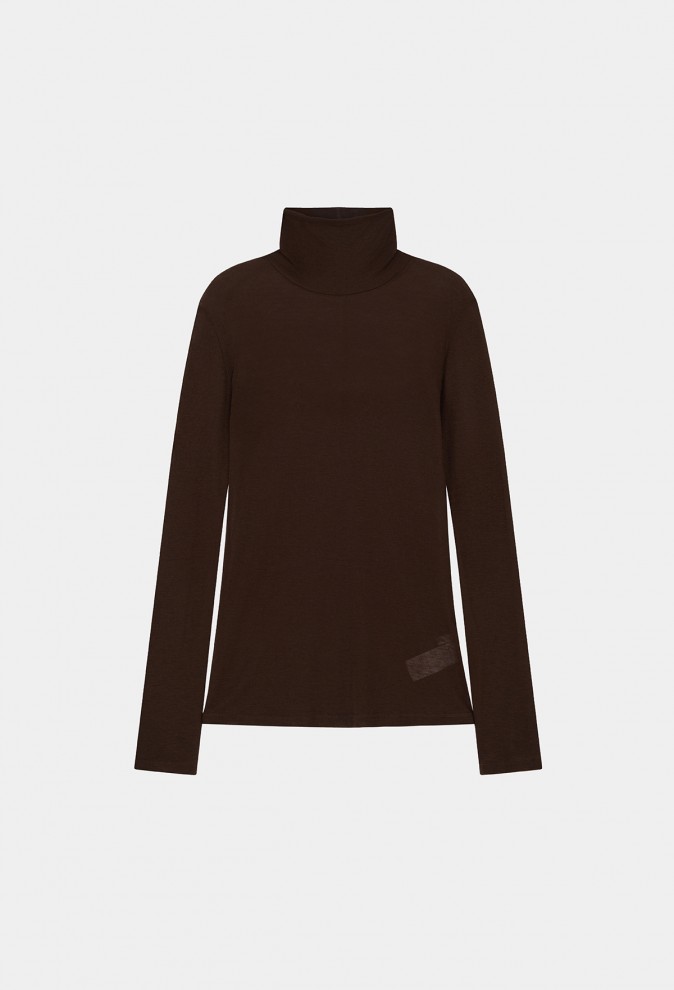 SHEER TURTLENECK T-SHIRT