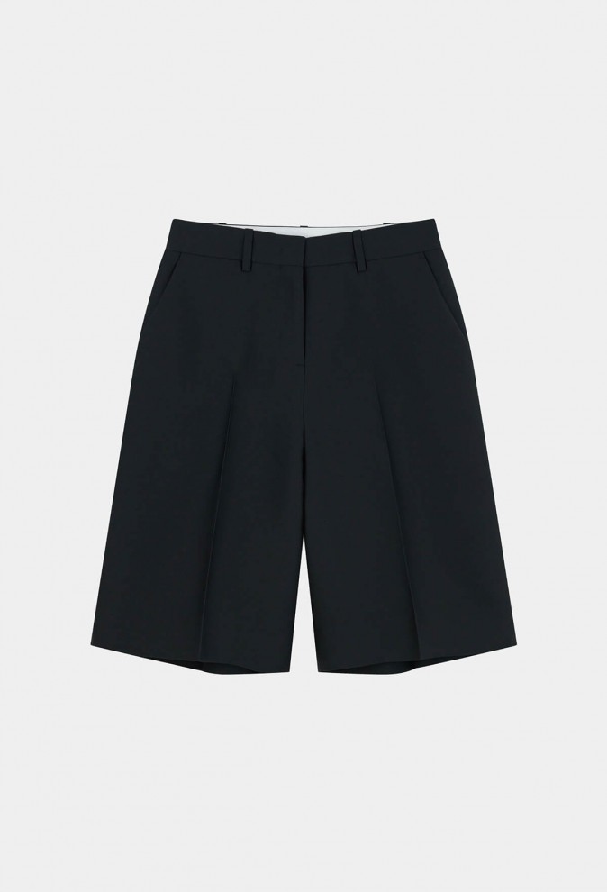 WOOL SILK BERMUDA PANTS [LIMITED]